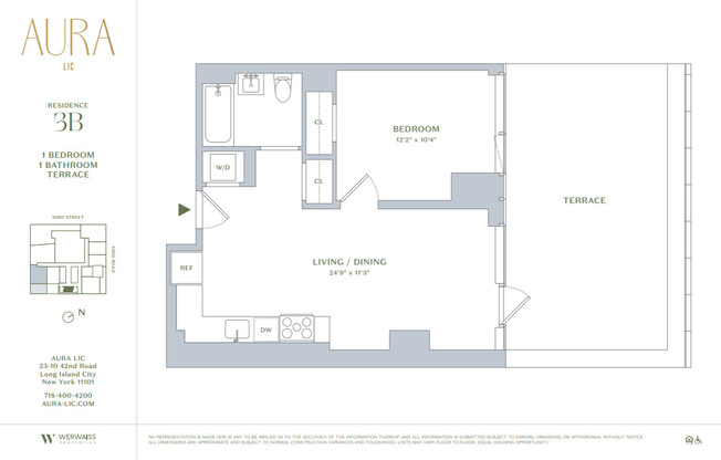 1 bed, 1 bath, $4,850, Unit 3B