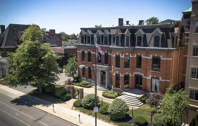 the building in which the hotel is located at The Knights @ 506 Delaware Apartments, Buffalo, NY