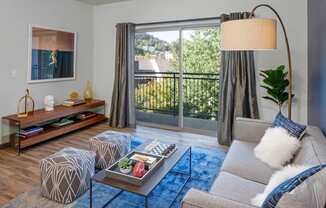 Boathouse Apartments Model Living Room