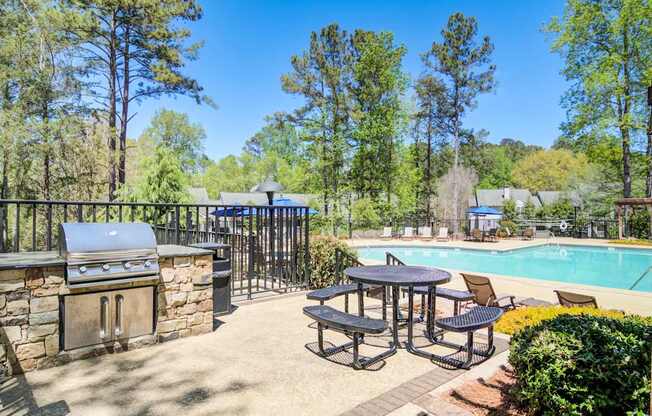 Pet-Friendly Apartments in Marietta– Wood Pointe Apartments – pool sundeck area