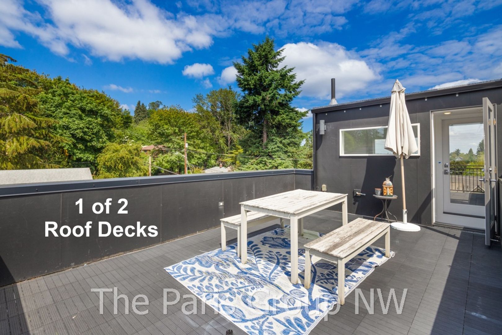 Modern 2BR Columbia City/Hillman City Townhome * 2 Roof Decks, Carport & A/C!