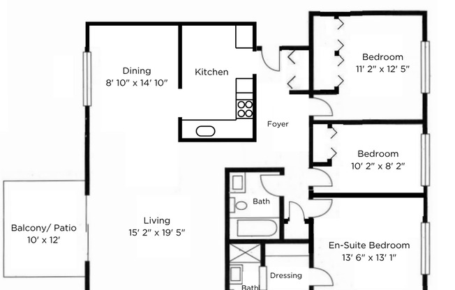3 beds, 2 baths, 1,300 sqft, $2,480, Unit 3201-5