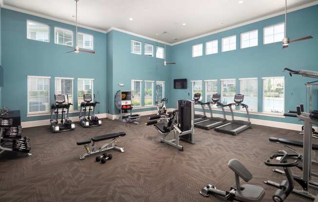 Gym at Abberly Market Point Apartment Homes, Greenville, 29607