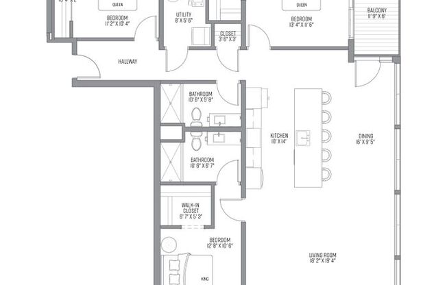 3 beds, 2 baths, 1,752 sqft, $3,995, Unit 321 Jefferson-615