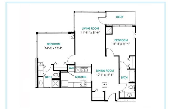 2 beds, 2 baths, 1,116 sqft, $2,650, Unit 1101