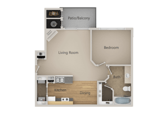 1 bed, 1 bath, 715 sqft, $1,549