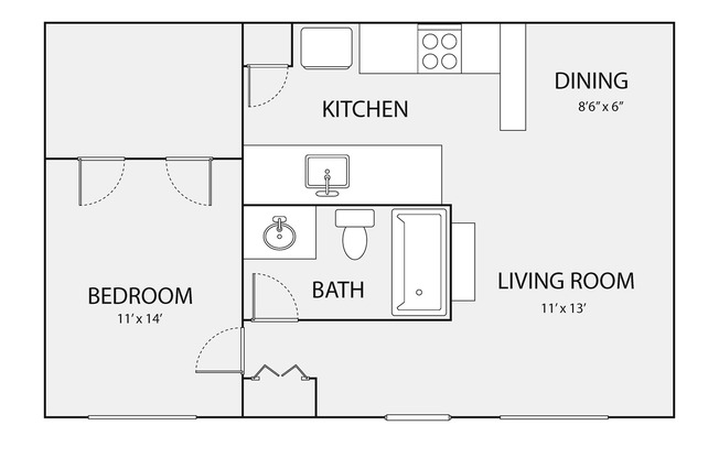 1 bed, 1 bath, 660 sqft, $1,375