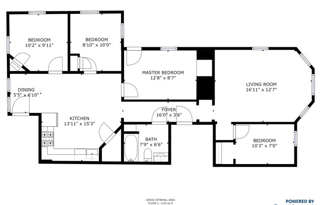 4 beds, 1 bath, $4,700, Unit 2