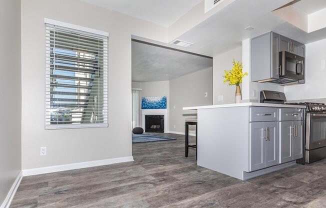 Kitchen at Enclave at Town Square Apartments in Chino, CA