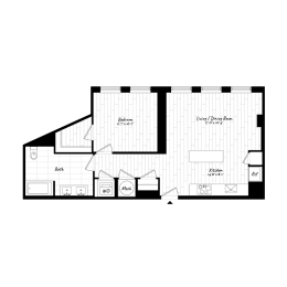 1 bed, 1 bath, 755 sqft, $2,495