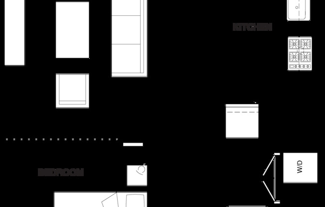 Aspect apartment floorplan 1C
