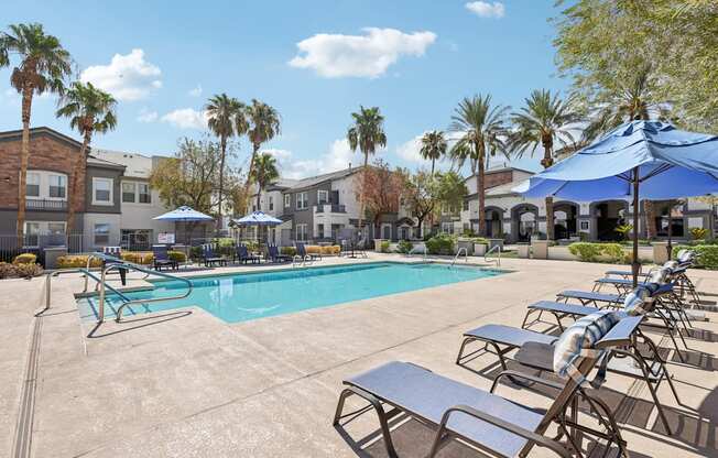Resort style pool at Verona Apartments