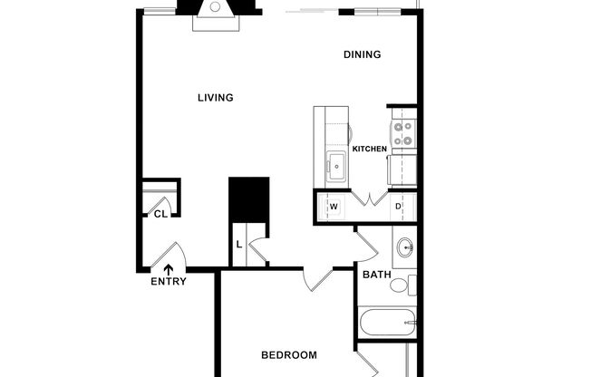 1 bed, 1 bath, 720 sqft, $1,039