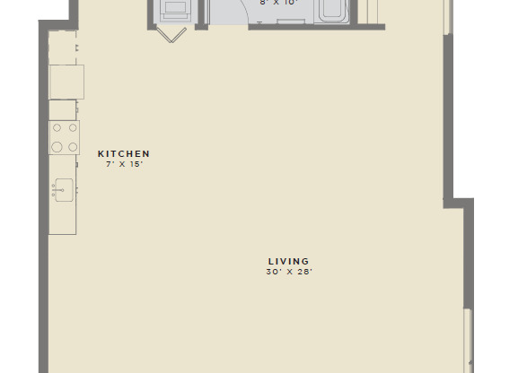 Studio, 1 bath, 1,095 sqft, $1,660, Unit 422