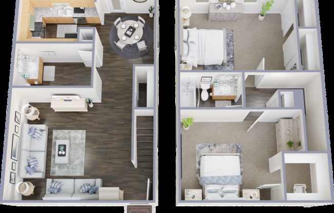 2 beds, 1.5 baths, 1,050 sqft, $1,050