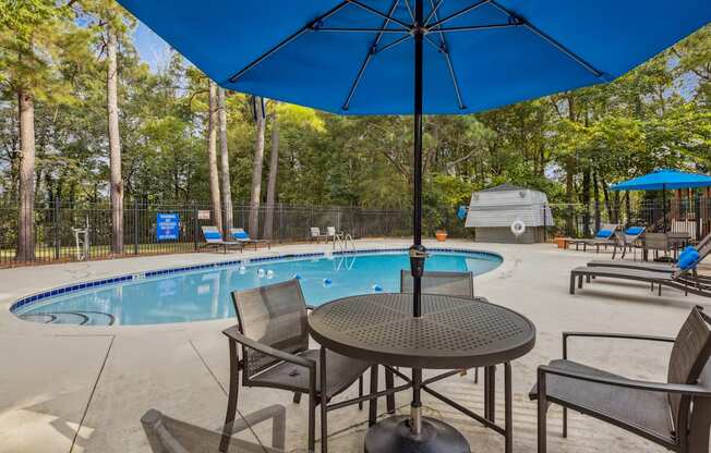 our apartments have a resort style pool and patio