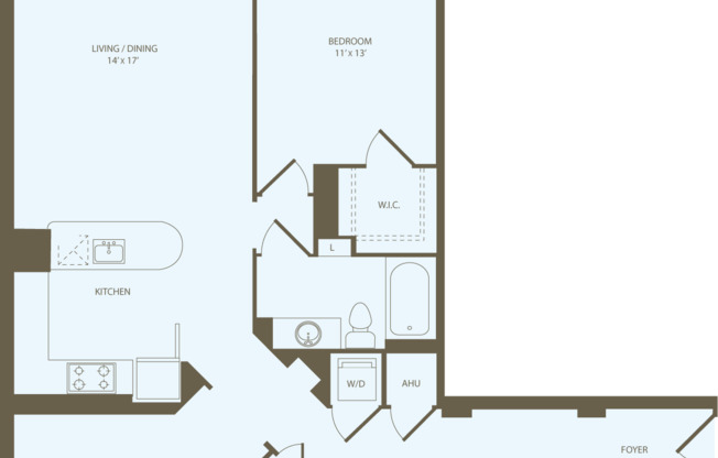1 bed, 1 bath, 1,003 sqft, $3,090, Unit 0307