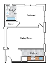 1 bed, 1 bath, 630 sqft, $1,999