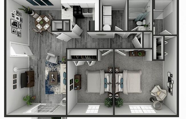 2 beds, 2 baths, 940 sqft, $1,199, Unit 714