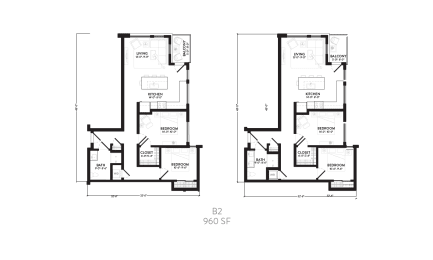 2 beds, 1 bath, 960 sqft, $1,915