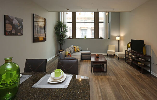 Model Suite at The Residences at 668 - Living Area