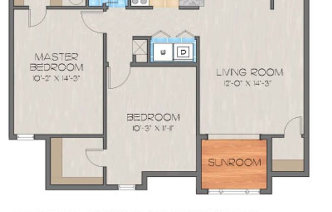 2 beds, 1 bath, 905 sqft, $1,385, Unit G250