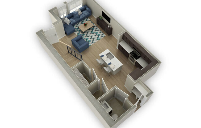 1 bed, 2.5 baths, 1,287 sqft, $2,508