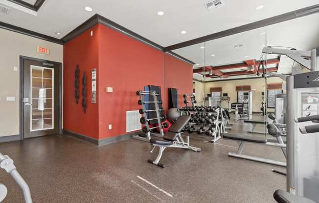 Fitness center at The Amalfi Clearwater Apartments