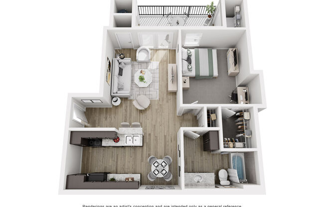1 bed, 1 bath, 754 sqft, $1,181