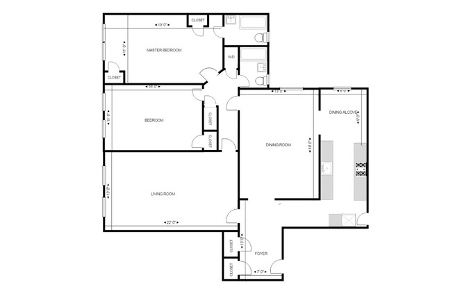 2 beds, 2 baths, $9,250, Unit 2A
