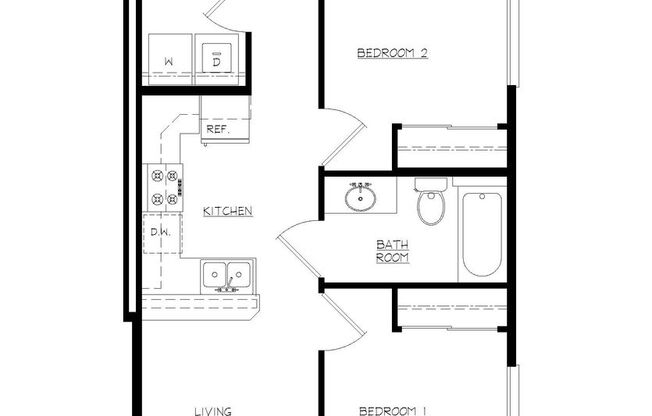 2 beds, 1 bath, 600 sqft, $1,325, Unit MMBD 675 #103 - 883