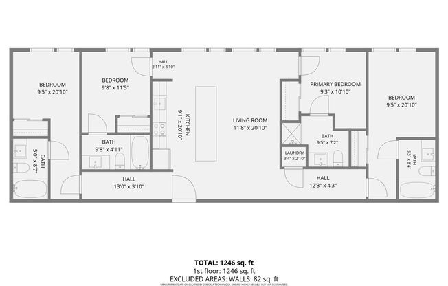 4 beds, 4 baths, 1,094 sqft, $2,900, Unit 406