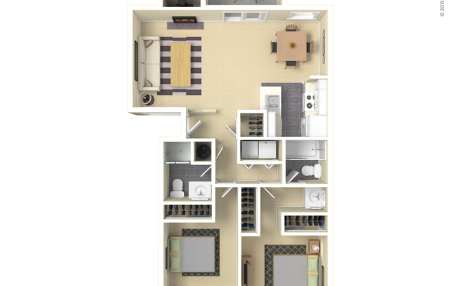 2 beds, 2 baths, 1,100 sqft, $1,908