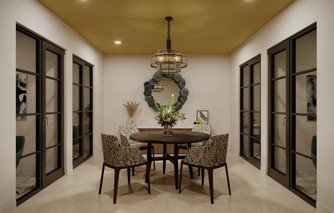 Host intimate gatherings or meetings in this elegant coworking space at Modera Liberty Row, thoughtfully designed for our residents.