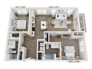 2 beds, 2 baths, 1,135 sqft, $2,941