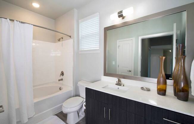 Quartz countertops in bathrooms