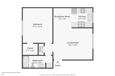 1 bed, 1 bath, 622 sqft, $1,358