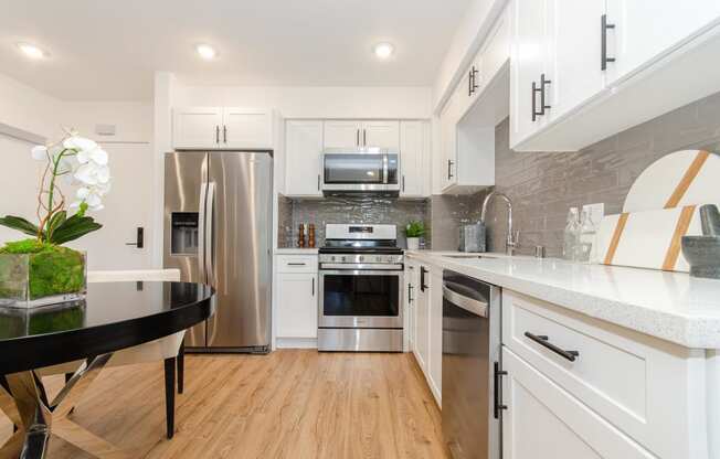 Kitchen at Ace on Orange Grove Apartments in Los Angeles, California.