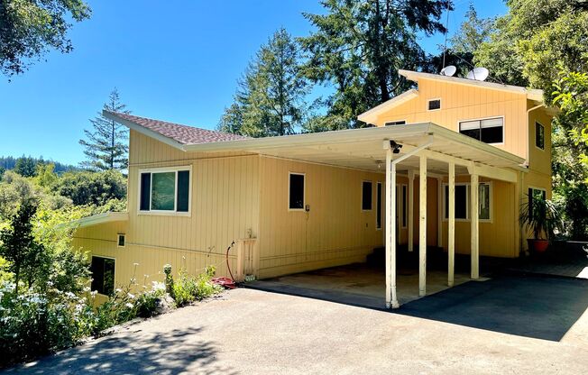 Unique private retreat in Occidental on six acres only 1/2 mile from downtown!