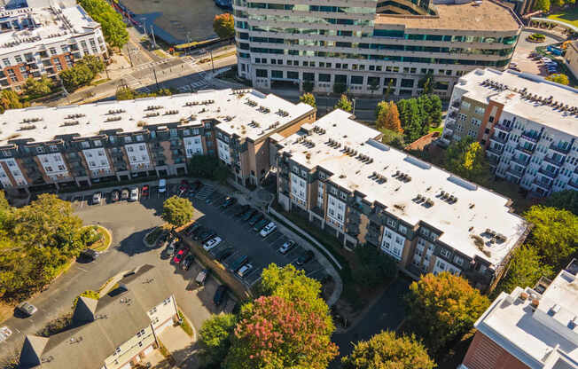Flatiron West Trade Apartments aerial view