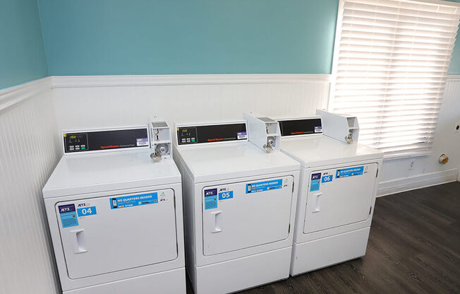 on-site laundry facility