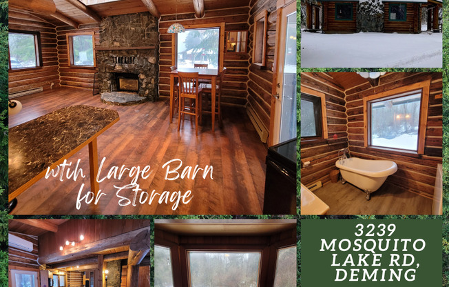 Log Cabin on Acreage, Mosquito Lk Rd