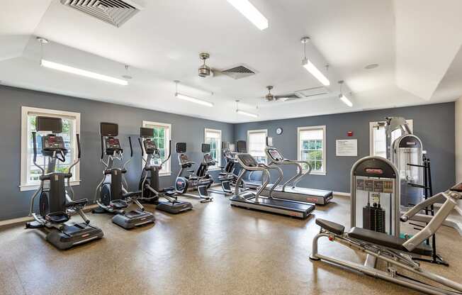 Orchards Apartments Marlborough ma apartment loft style apartments photo of  fitness center gym with cardio and strength weight training equipment including treadmill elliptical and bike