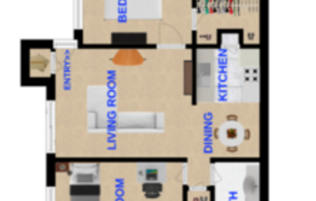 2 beds, 2 baths, 950 sqft, $875