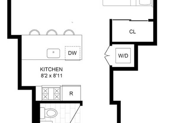 1 bed, 1 bath, 528 sqft, $3,750, Unit 5F