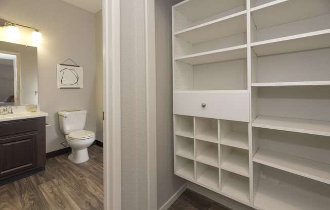 Bathroom With Adequate Storage at Somerfield at Lakeside  Apartments, Elk Grove, 95758