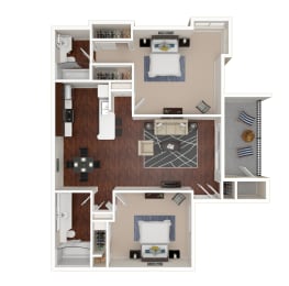 2 beds, 2 baths, 1,050 sqft, $3,213