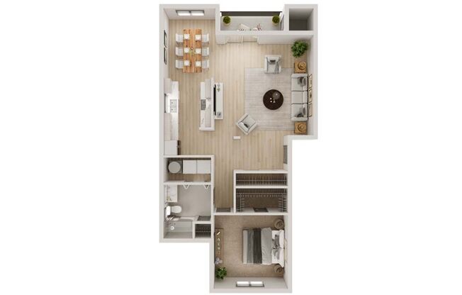 1 bed, 1 bath, 956 sqft, $1,605, Unit 6201