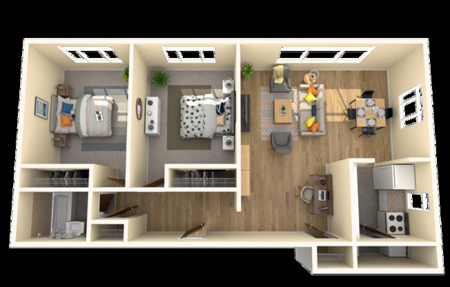 2 beds, 1 bath, 908 sqft, $1,495, Unit 108