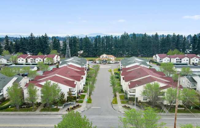 Aerial View of Community at Landings at Morrison Apartments located in Gresham, OR.